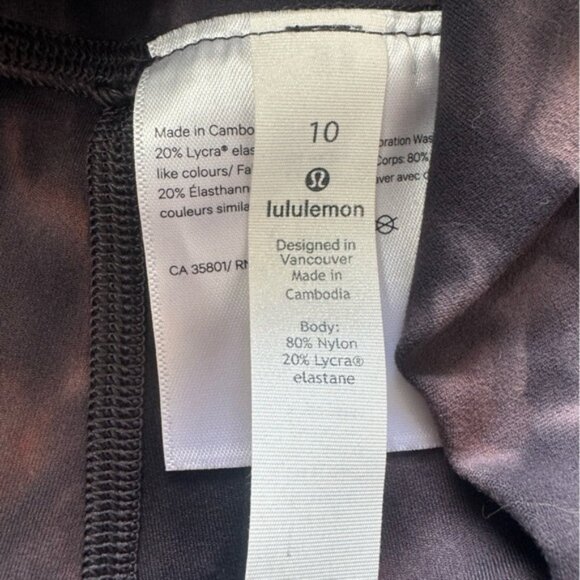NWT Lululemon Align Crop 23" Diamond Dye in Diamond Dye Graphite Grey Pink Sz 10 - Picture 8 of 13